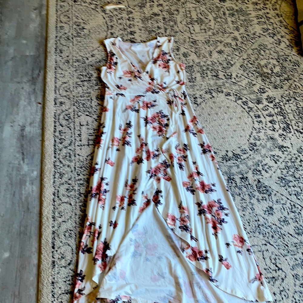 Floral hi-lo dress